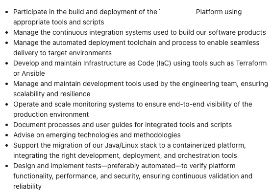 LinkedIn DevOps job posting