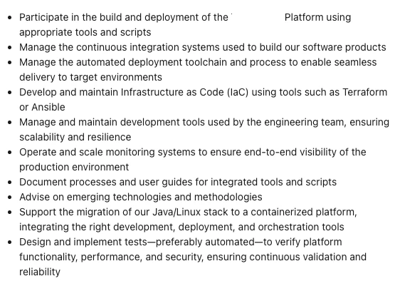 LinkedIn DevOps job posting